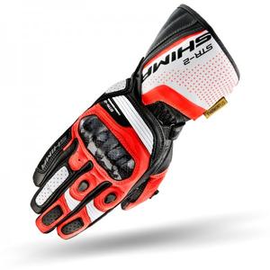 Guanti Shima STR-2 nero-bianco-rosso fluo