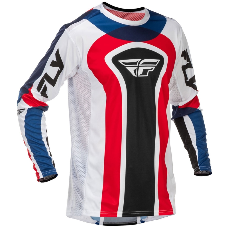 Maglia da motocross FLY Racing Lite USA rossa-bianca-blu