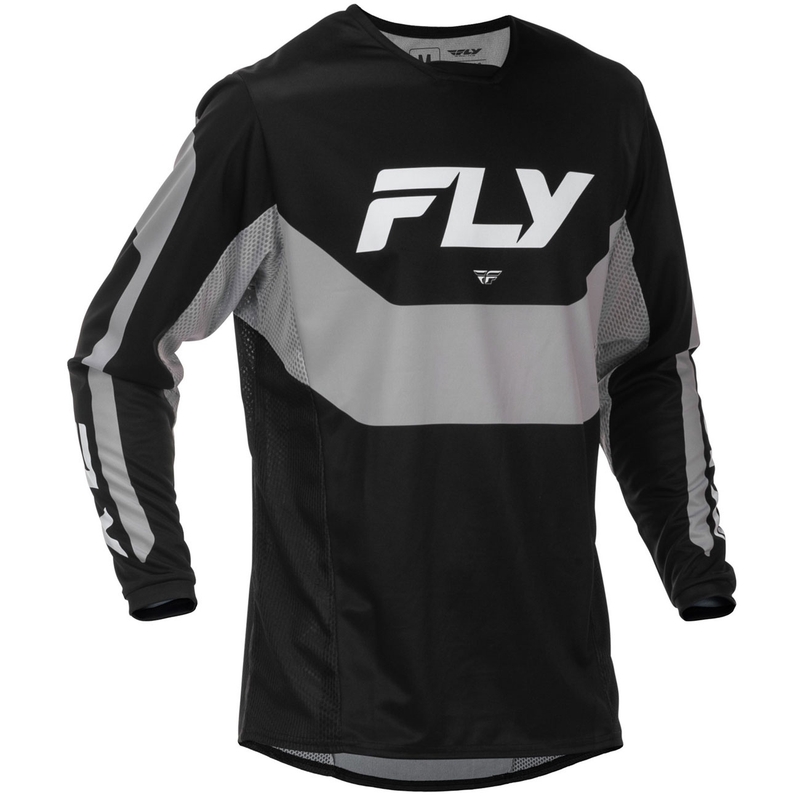 Maglia da motocross FLY Racing Kinetic USA nera-grigia