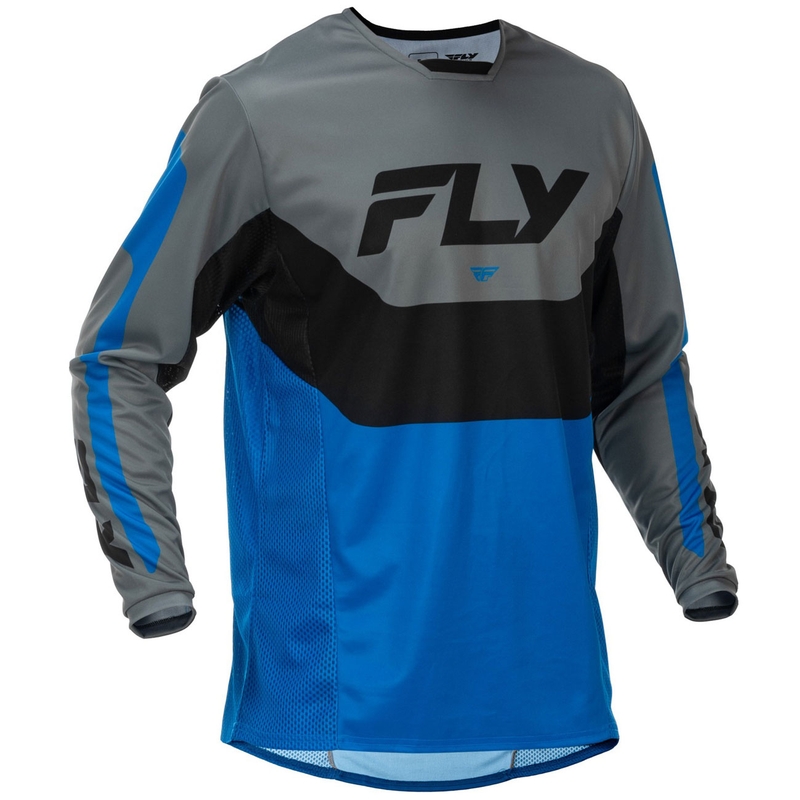 Maglia da motocross FLY Racing Kinetic USA blu-grigio-nero