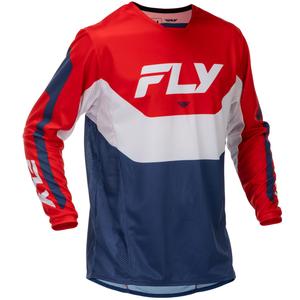 Maglia da motocross FLY Racing Kinetic USA rosso-bianco-blu