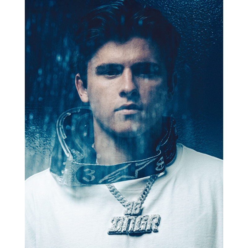 Occhiali da motocross Alpinestars Supertech Vision DNGR38 XXV nero-argento con plexiglass specchiato argento