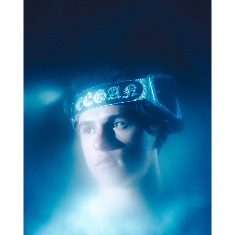 Occhiali da motocross Alpinestars Supertech Vision DNGR38 XXV nero-argento con plexiglass specchiato argento