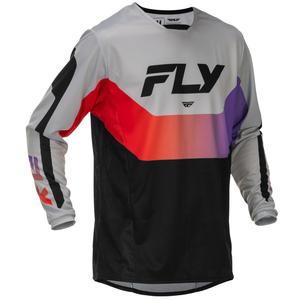 Maglia da motocross FLY Racing Kinetic USA grigio-rosso-viola-nero