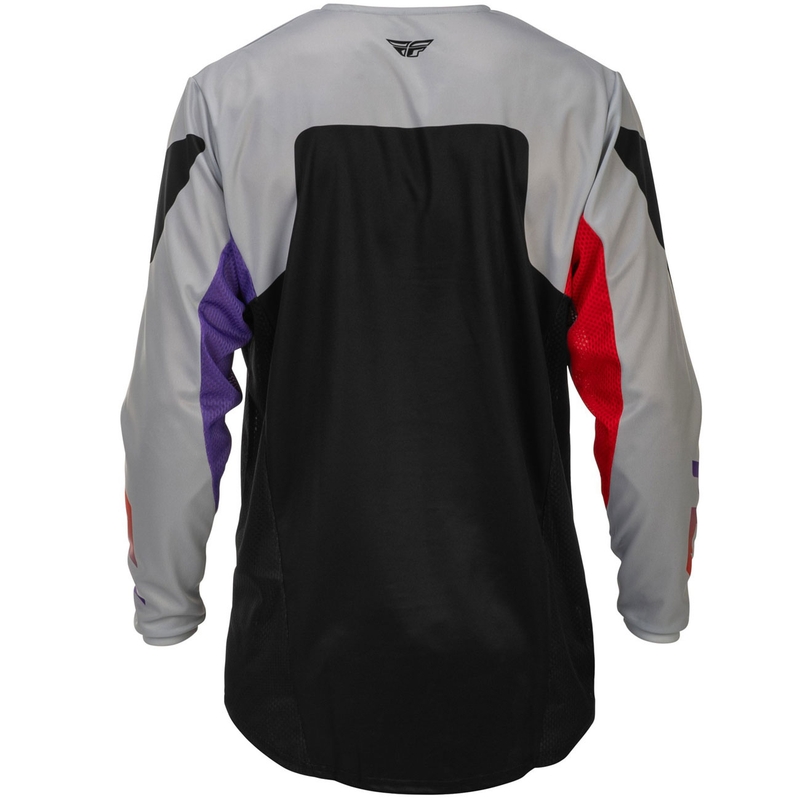Maglia da motocross FLY Racing Kinetic USA grigio-rosso-viola-nero