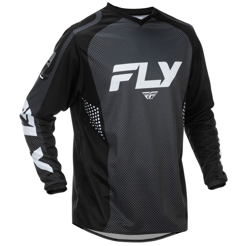Maglia da motocross FLY Racing F-16 nera-bianca