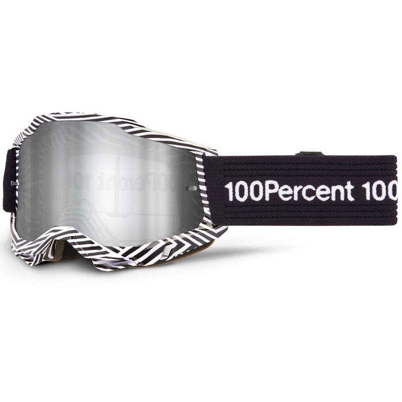 Occhiali da motocross 100% Accuri 2 SAMBA con plexiglass argento