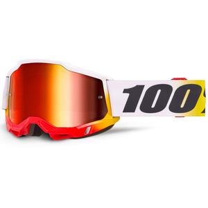 Occhiali da motocross 100% Accuri 2 TORKEN con plexiglass rosso