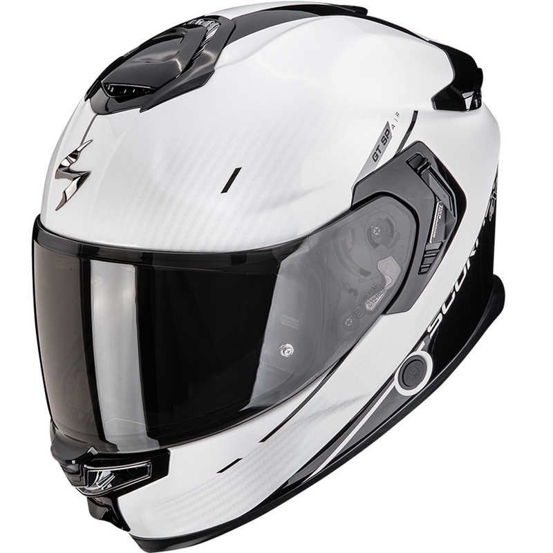 Casco integrale da moto Scorpion EXO-GT SP Air Asphalt Bianco Perla-Nero