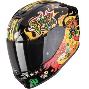 Casco da moto per bambini Scorpion EXO-JNR Air Yucatan nero-giallo-rosso