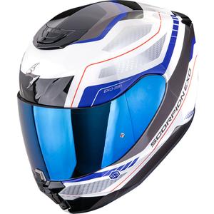 Casco integrale da moto Scorpion EXO-391 Leo bianco-blu