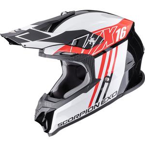 Casco da motocross Scorpion VX-16 EVO Air Lignes nero-rosso