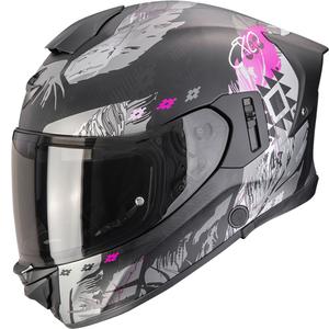 Casco integrale da moto Scorpion EXO-530 Air Hadji nero opaco-rosa