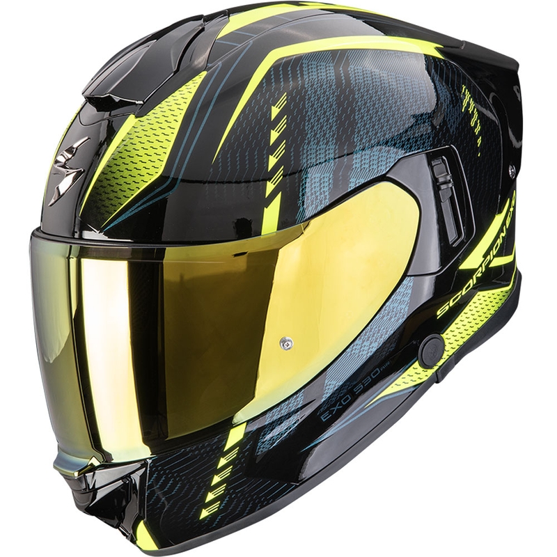 Casco integrale da moto Scorpion EXO-530 Air Theras nero-giallo fluo