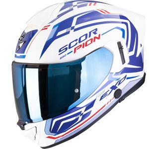 Casco integrale da moto Scorpion EXO-530 Air Slope bianco-blu-rosso