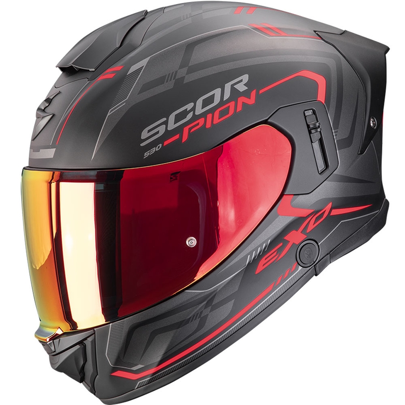 Casco integrale da moto Scorpion EXO-530 Air Slope nero opaco-rosso
