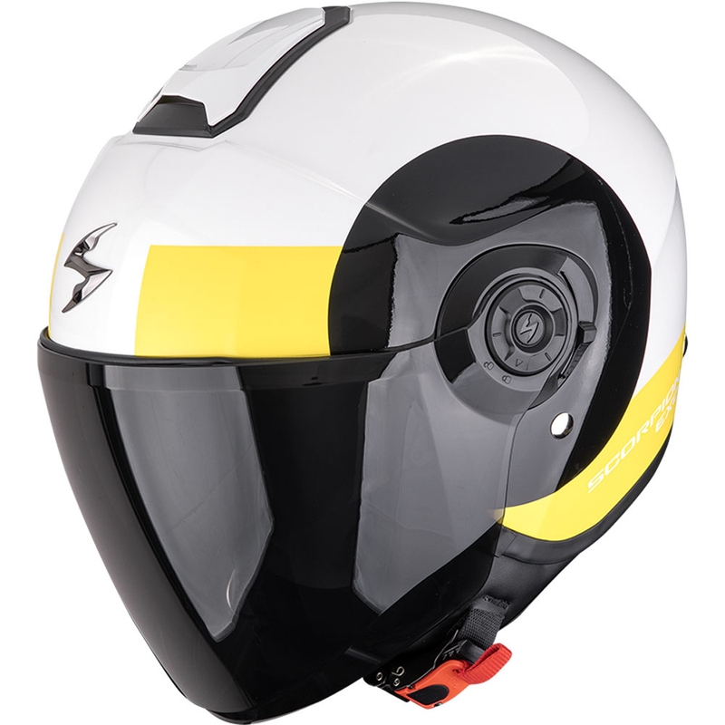 Casco da moto aperto Scorpion EXO-CITY II Sheer bianco-nero-giallo