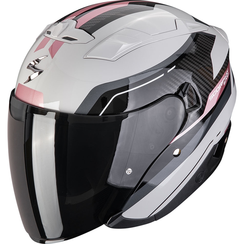 Casco da moto aperto Scorpion EXO-230 Hipe grigio-rosa