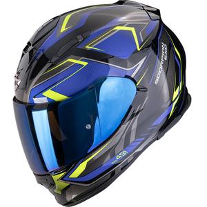 Casco integrale da moto Scorpion EXO-491 Zumo nero-blu-giallo fluo