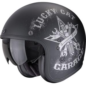 Casco da moto aperto Scorpion Belfast Hangar nero opaco-argento