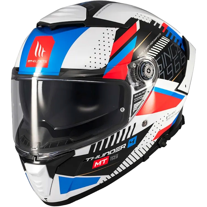 Casco integrale da moto MT Thunder 4 SV Luminence blu