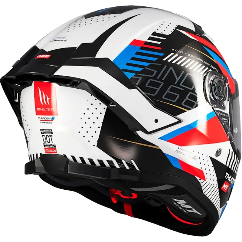 Casco integrale da moto MT Thunder 4 SV Luminence blu