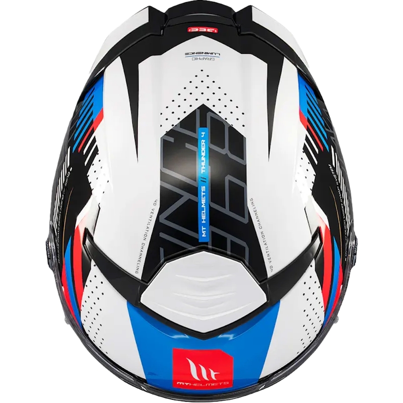 Casco integrale da moto MT Thunder 4 SV Luminence blu