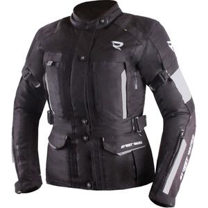 Giacca da moto da donna Street Racer Hilax nero-grigio