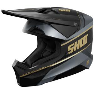 Casco da motocross Shot Furious Dust oro opaco