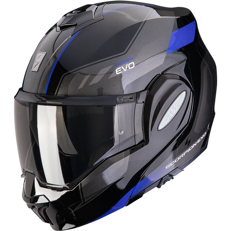 Casco moto apribile Scorpion EXO-TECH EVO Socius nero-blu