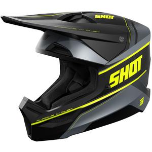 Casco da motocross Shot Furious Dust giallo fluo opaco