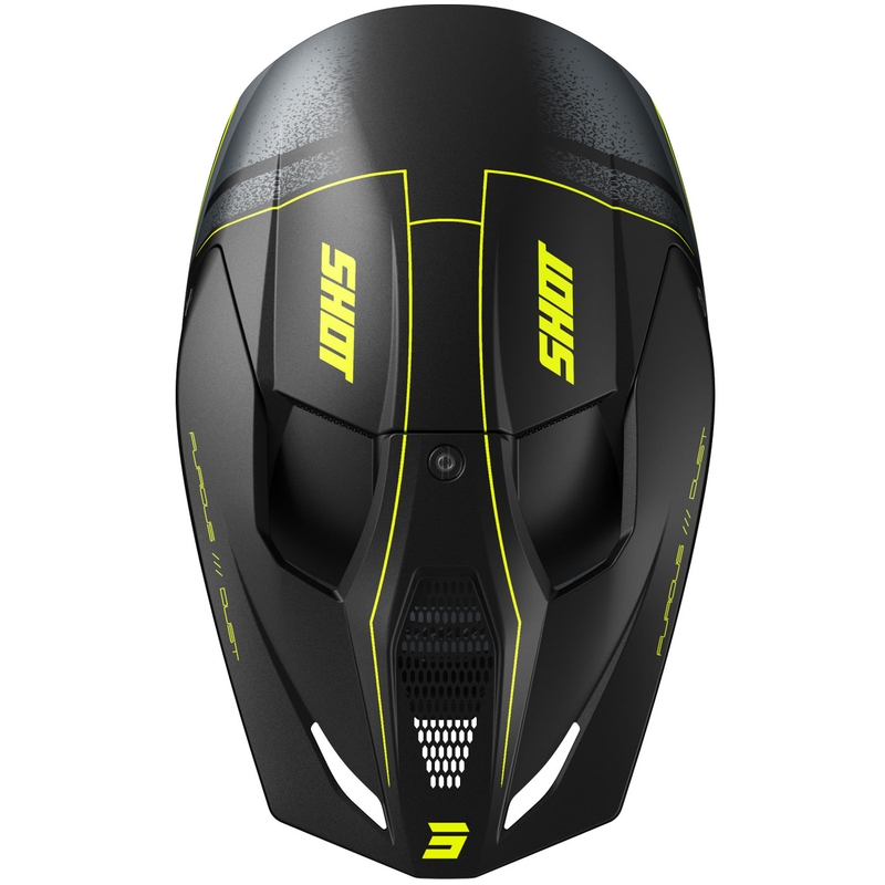 Casco da motocross Shot Furious Dust giallo fluo opaco
