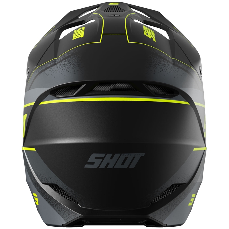Casco da motocross Shot Furious Dust giallo fluo opaco