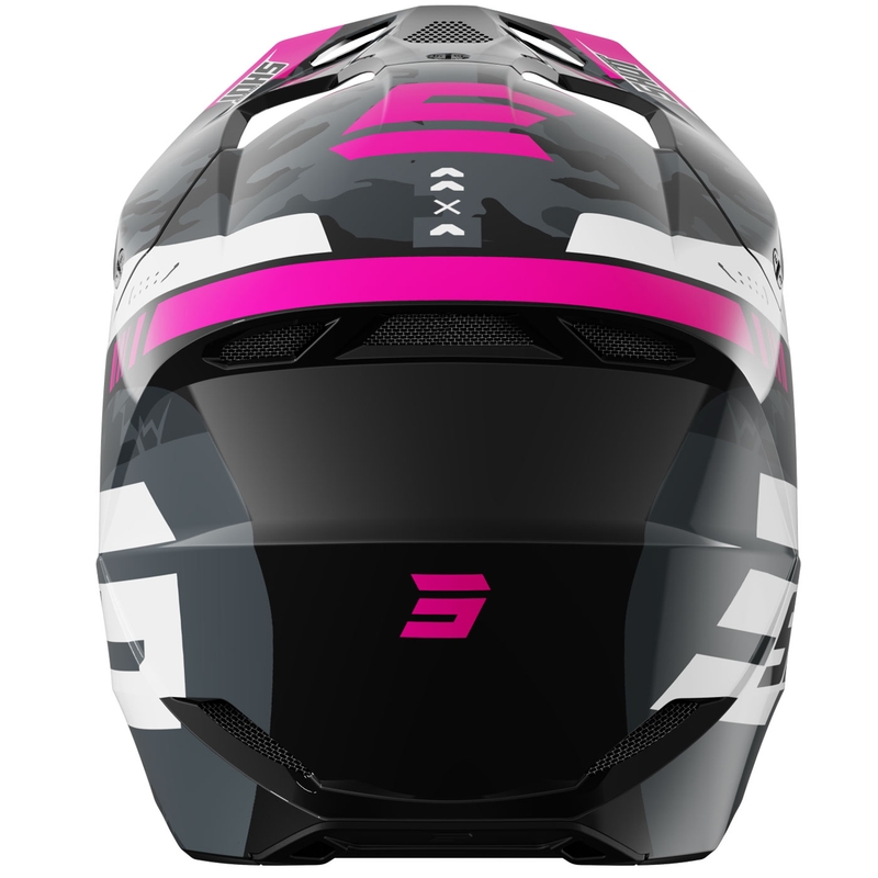 Casco da motocross Shot Furious Flash rosa lucido
