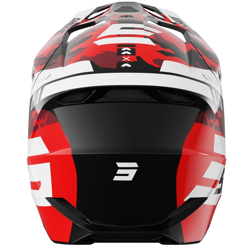Casco da motocross Shot Furious Flash rosso lucido
