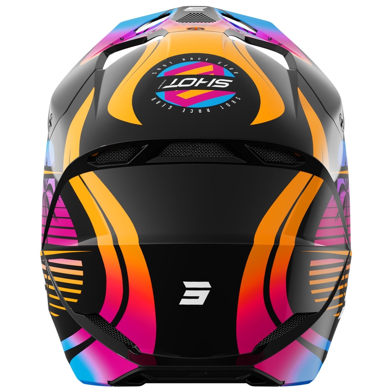 Casco da motocross Shot Furious Miami arancione lucido