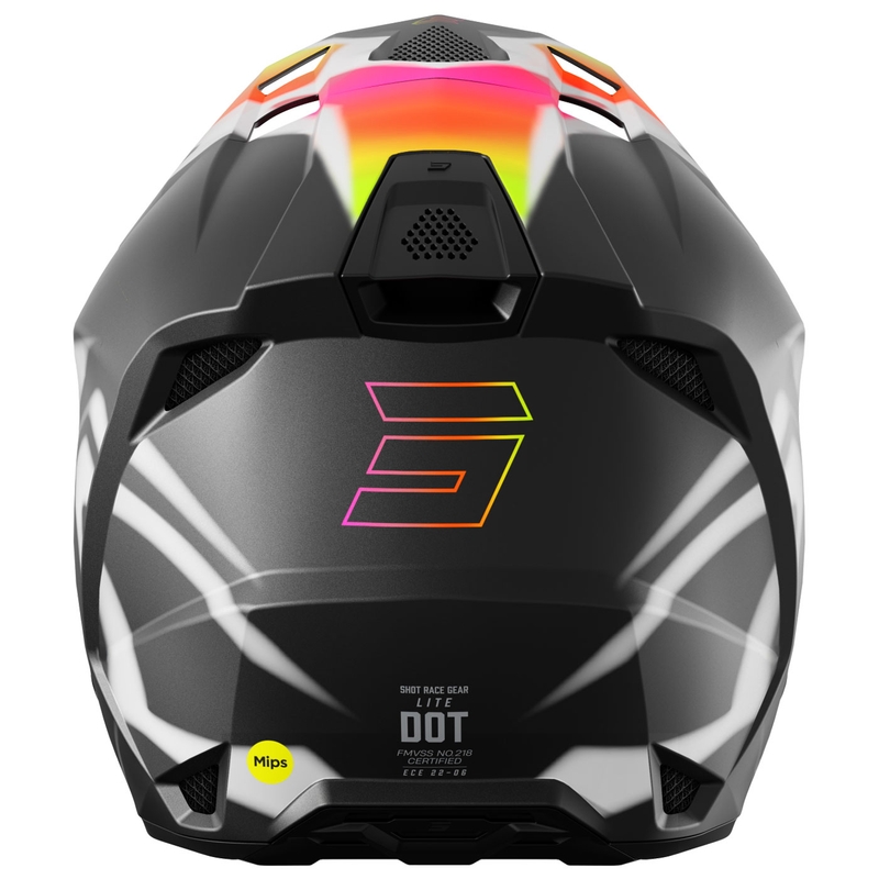 Casco da motocross Shot Lite Devil nero opaco