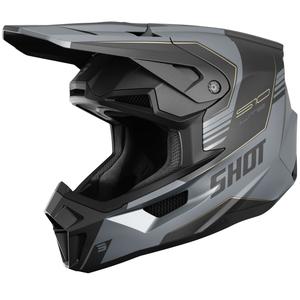 Casco da motocross Shot Lite S10 nero opaco-grigio
