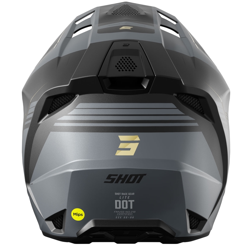 Casco da motocross Shot Lite S10 nero opaco-grigio