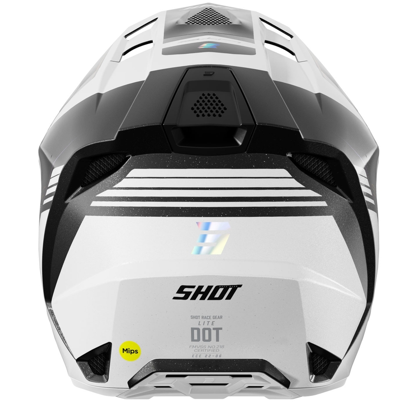 Casco da motocross Shot Lite S10 olografico perla