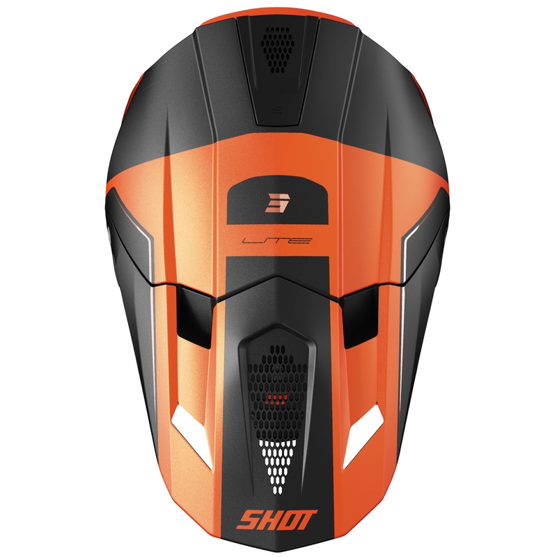 Casco da motocross Shot Lite S10 arancione opaco