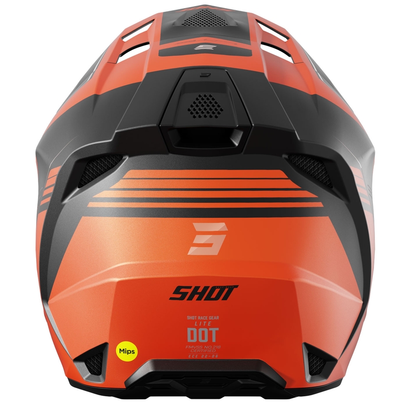 Casco da motocross Shot Lite S10 arancione opaco