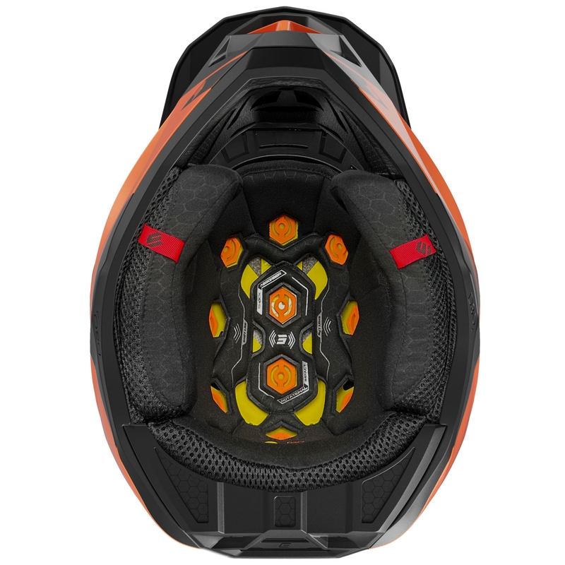 Casco da motocross Shot Lite S10 arancione opaco