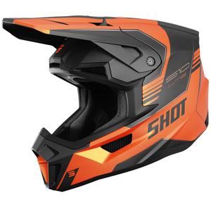Casco da motocross Shot Lite S10 arancione opaco