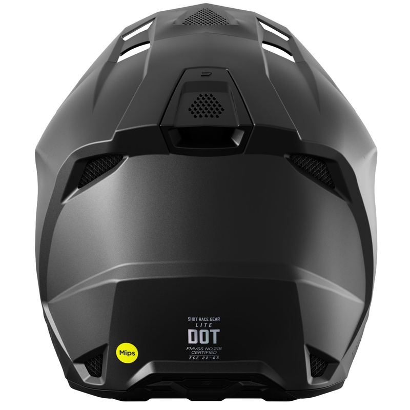 Casco da motocross Shot Lite Solid nero opaco