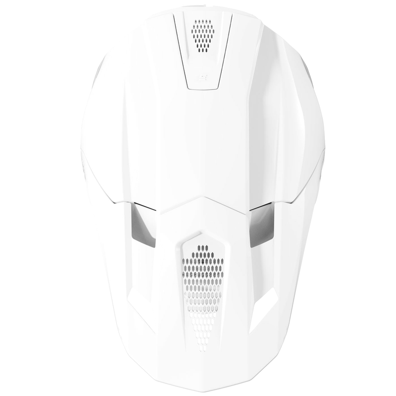 Casco da motocross Shot Lite Solid bianco lucido
