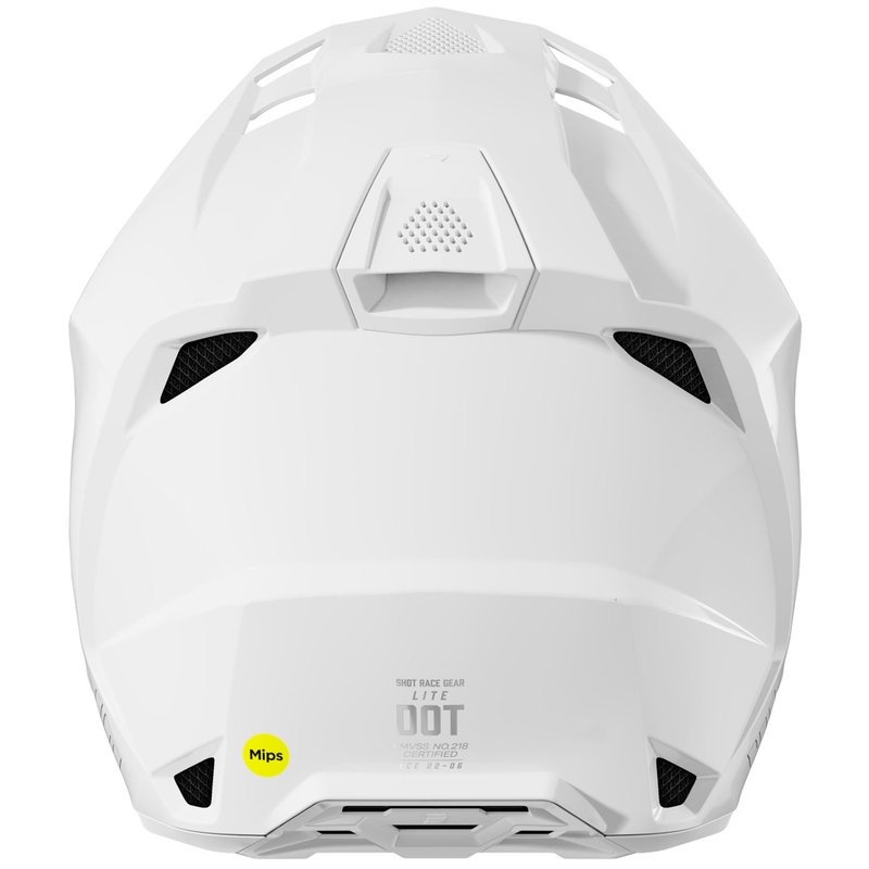 Casco da motocross Shot Lite Solid bianco lucido