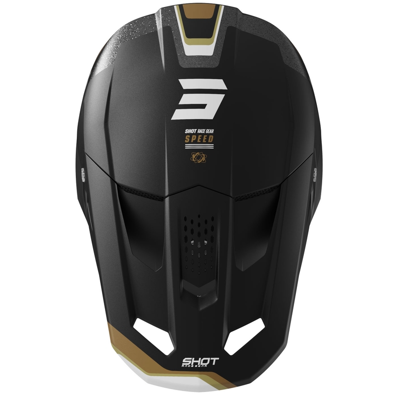 Casco da motocross Shot Speed Atomic oro opaco
