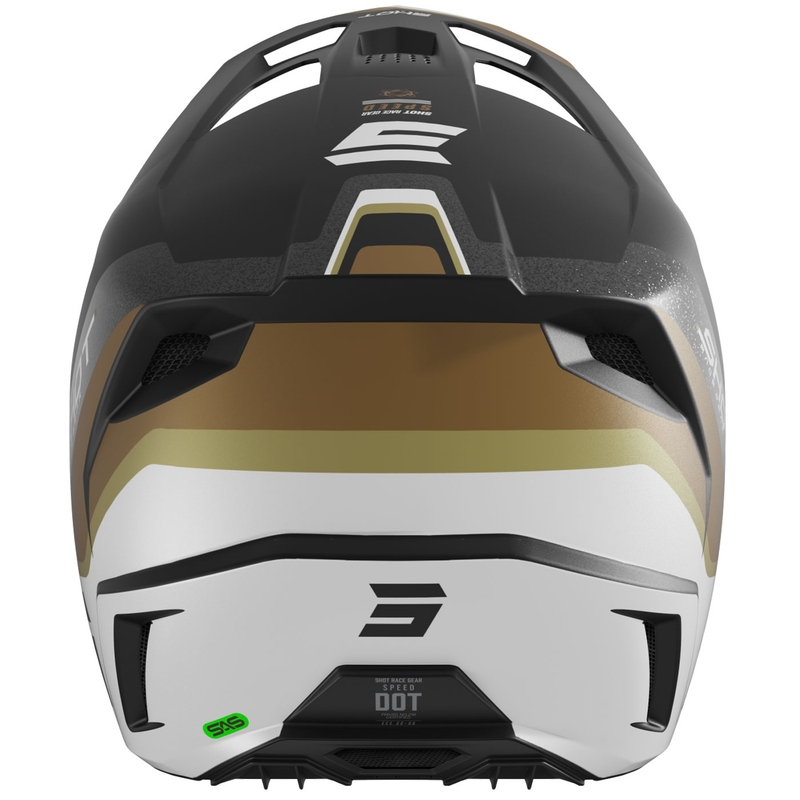 Casco da motocross Shot Speed Atomic oro opaco