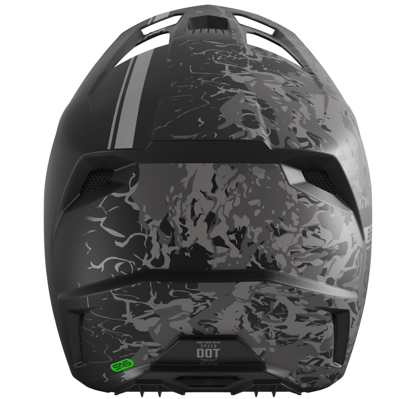 Casco da motocross Shot Speed Battle nero opaco